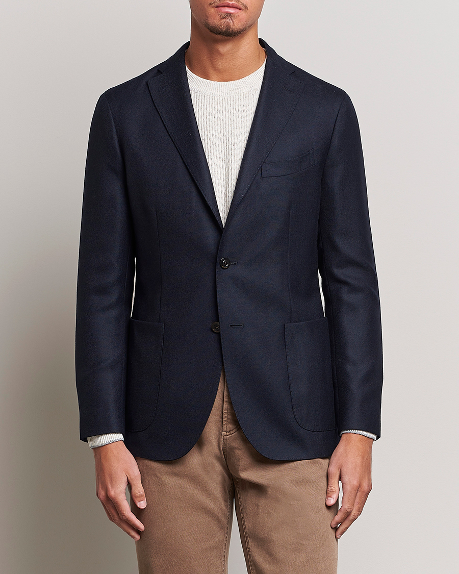 Uomini | Blazer di lana | Boglioli | K Jacket Wool Hopsack Blazer Navy