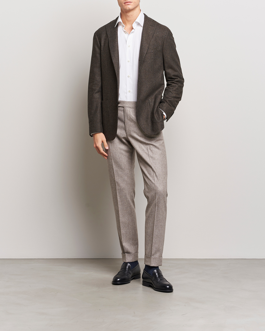 Uomini | Blazers | Boglioli | K Jacket Prince Of Wales Blazer Dark Brown