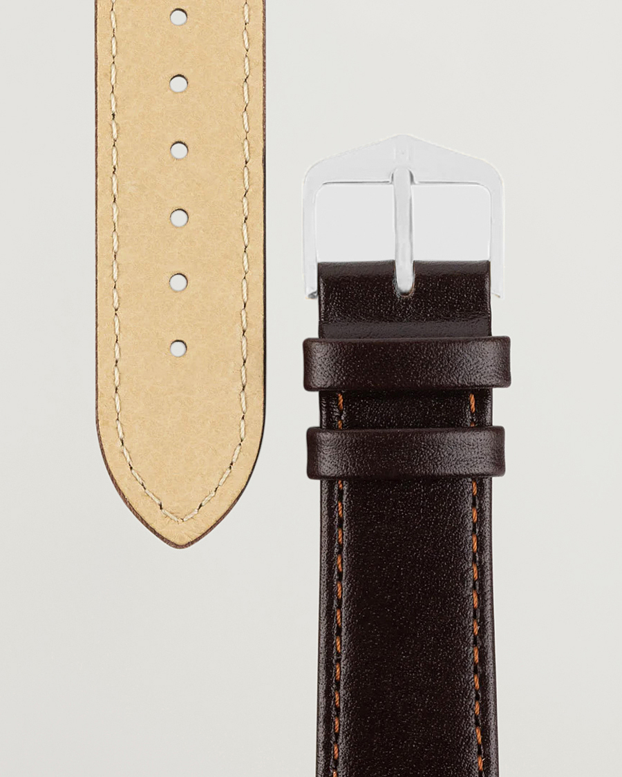 Uomini | HIRSCH | HIRSCH | Osiris Calf Leather Watch Strap Brown