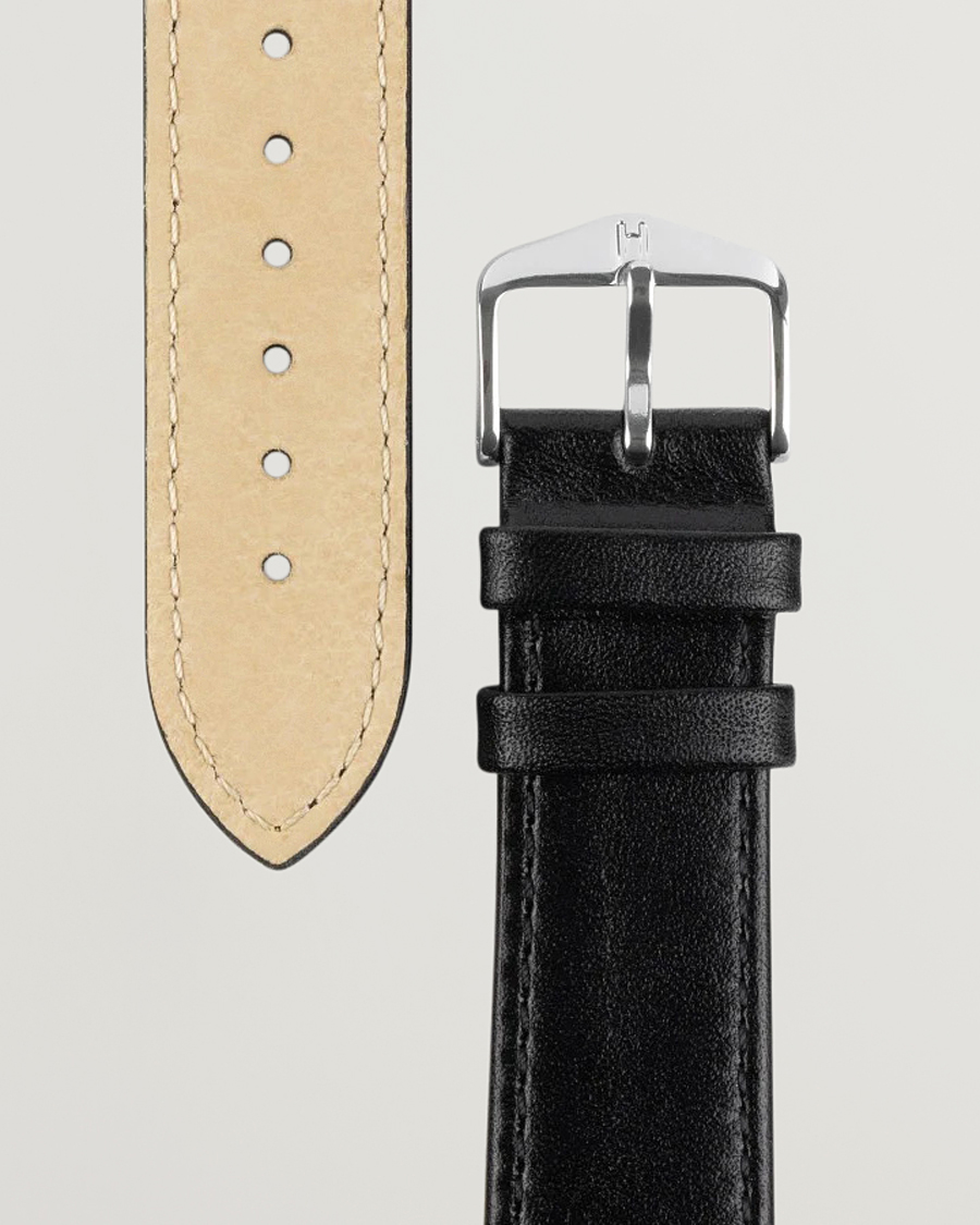 Uomini |  | HIRSCH | Osiris Calf Leather Watch Strap Black