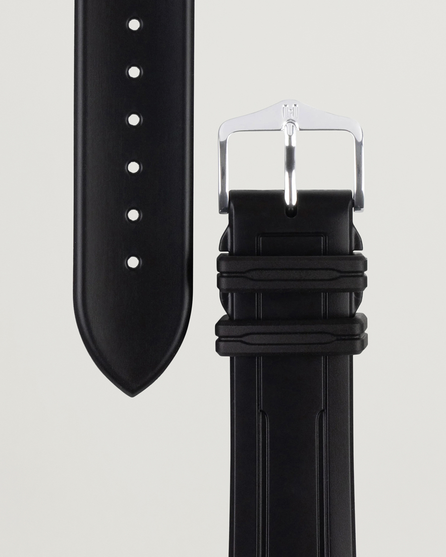 Uomini | Cinturini per orologi | HIRSCH | Hevea Rubber Watch Strap Black