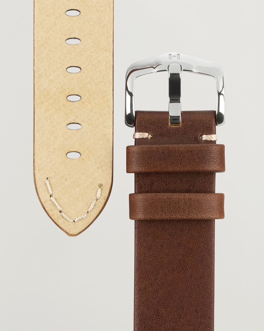 Uomini | HIRSCH | HIRSCH | Ranger Retro Leather Watch Strap Golden Brown