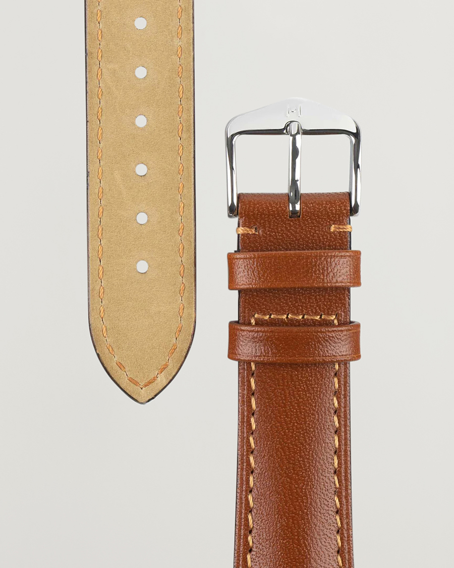 Uomini |  | HIRSCH | Siena Tuscan Leather Watch Strap Golden Brown