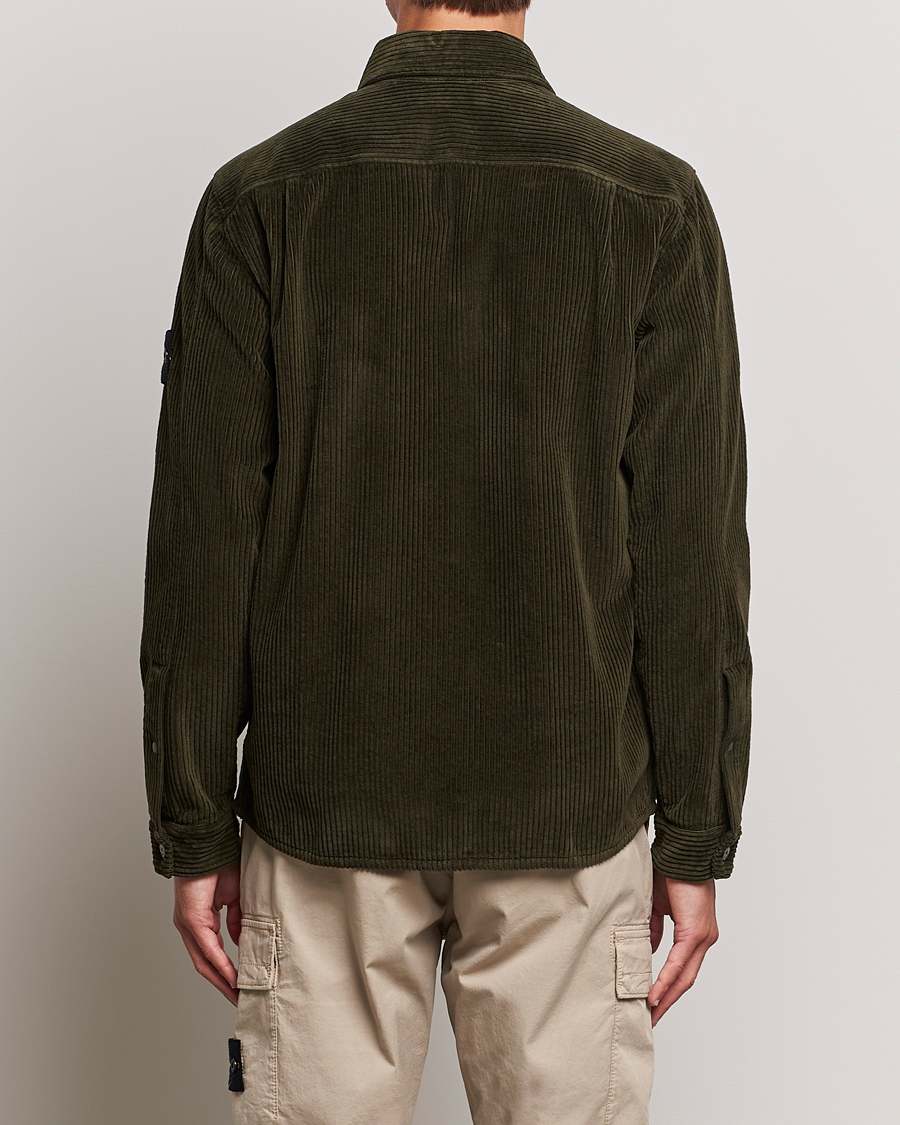 Uomini | Camicie | Stone Island | Garment Dyed Corduroy Overshirt Olive