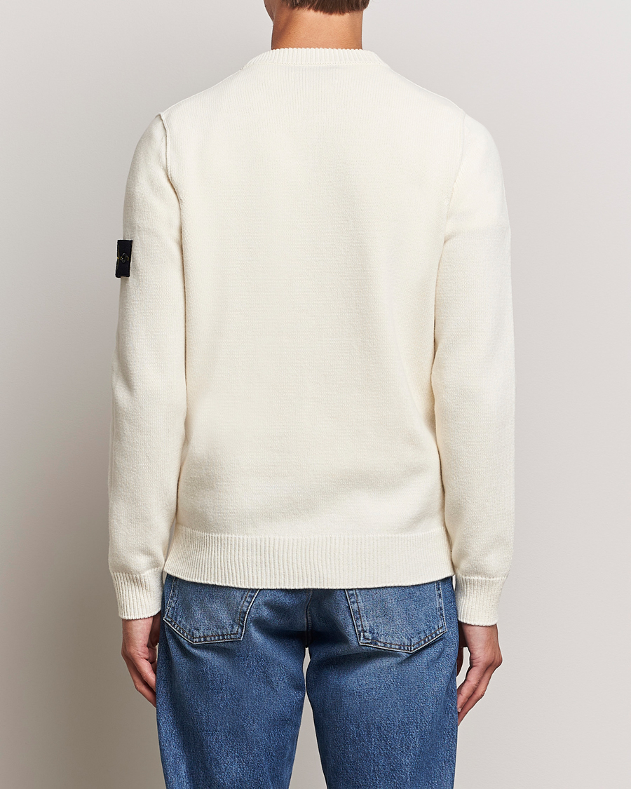Uomini | Maglieria | Stone Island | Knitted Lambwool Sweater Natural