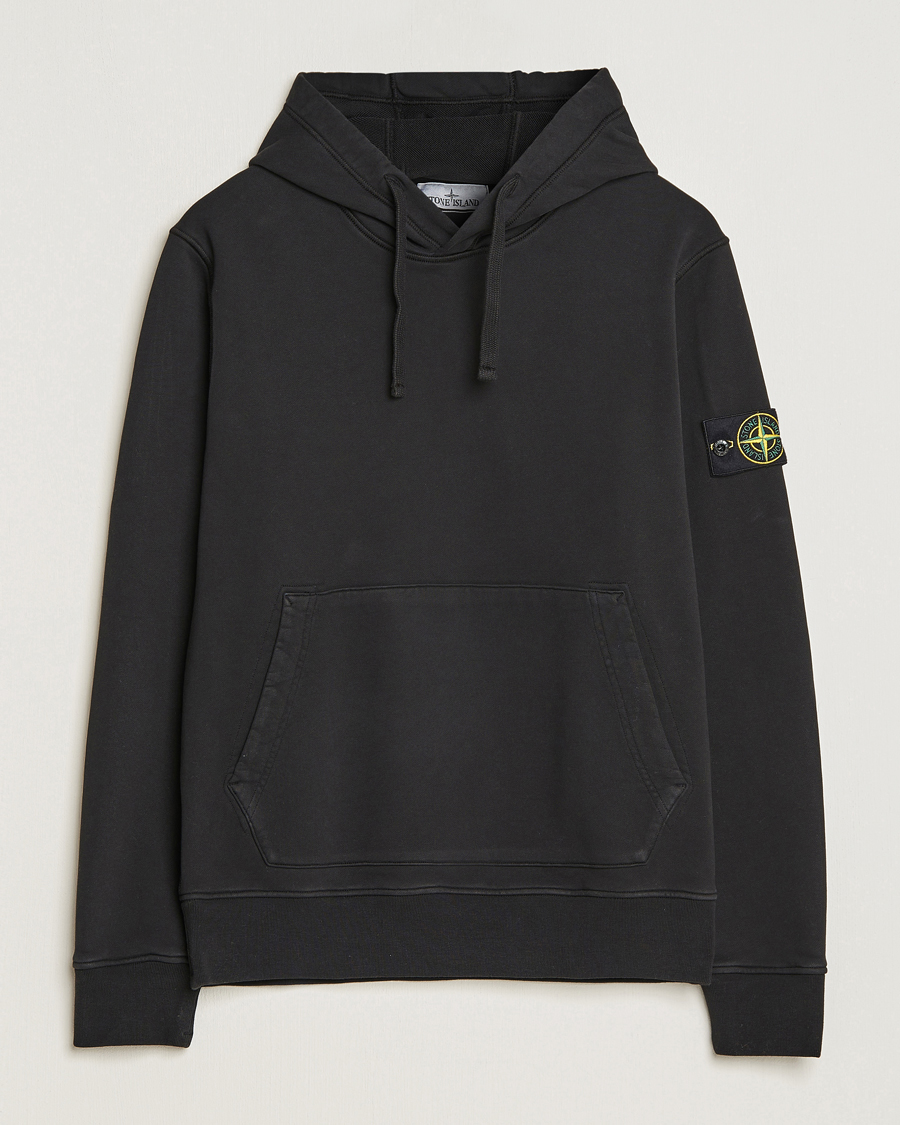 Uomini | Maglieria | Stone Island | Garment Dyed Fleece Hood Black