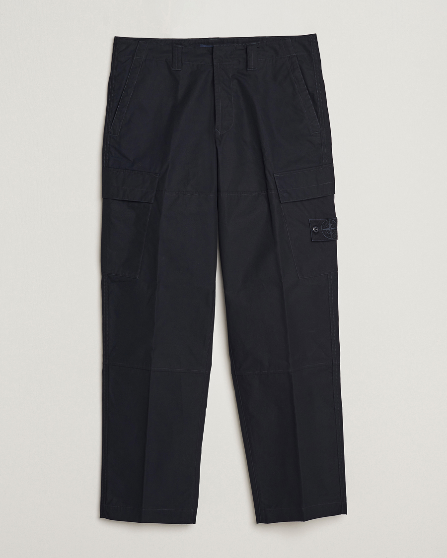 Uomini | Pantaloni | Stone Island | Ghost Piece O-Ventile Trousers Navy Blue