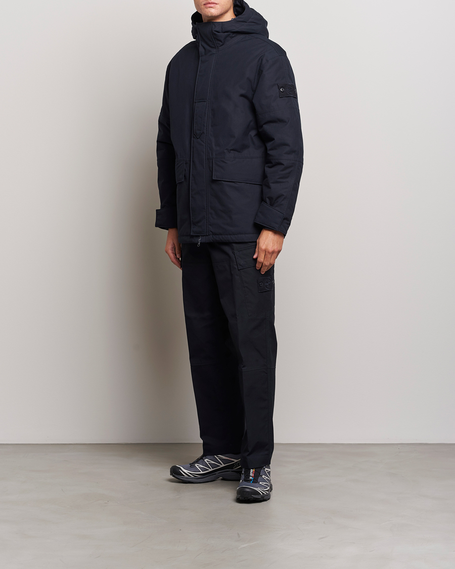 Uomini | Pantaloni | Stone Island | Ghost Piece O-Ventile Trousers Navy Blue