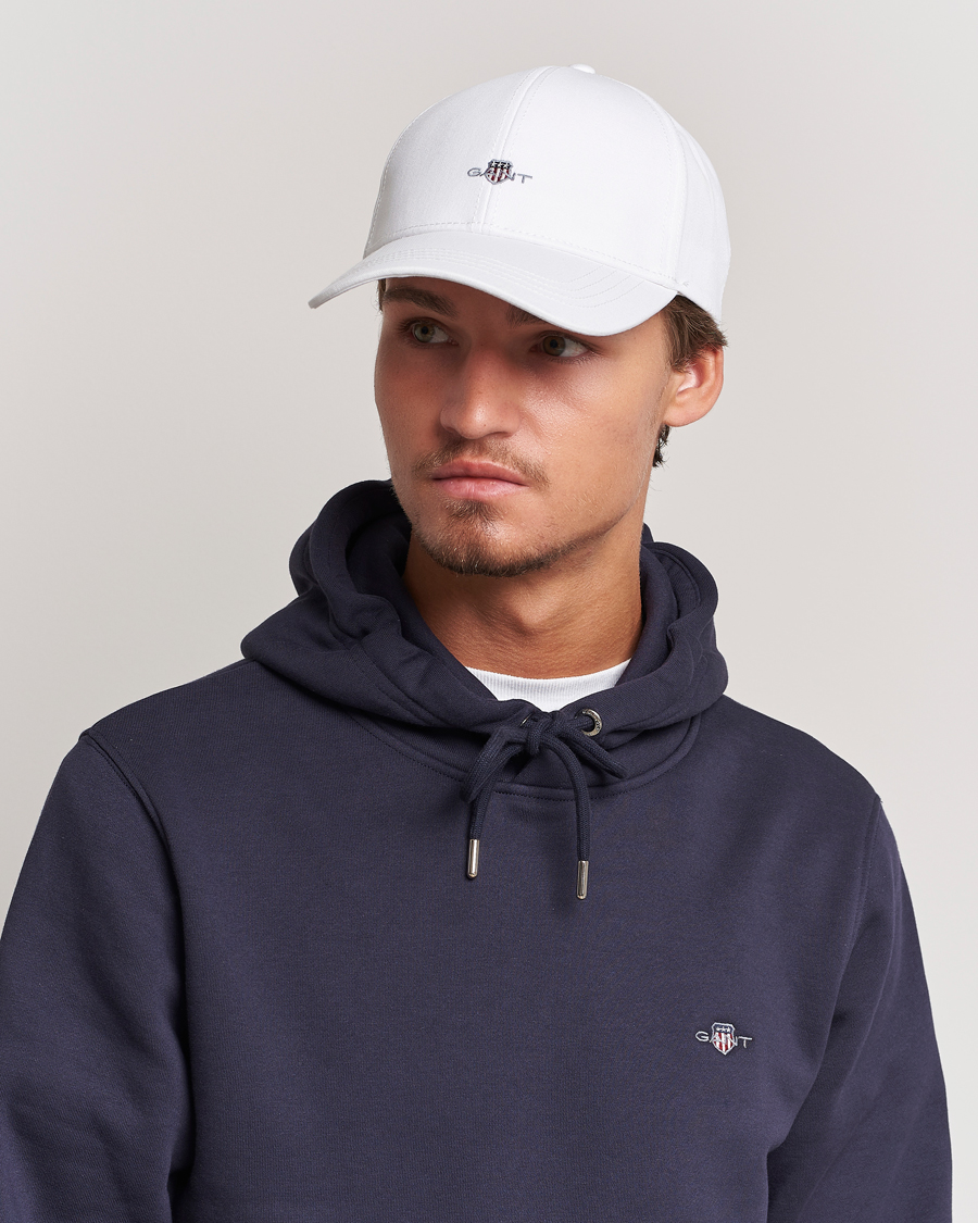 Uomini | Cappelli con visiera | GANT | High Cotton Twill Cap White