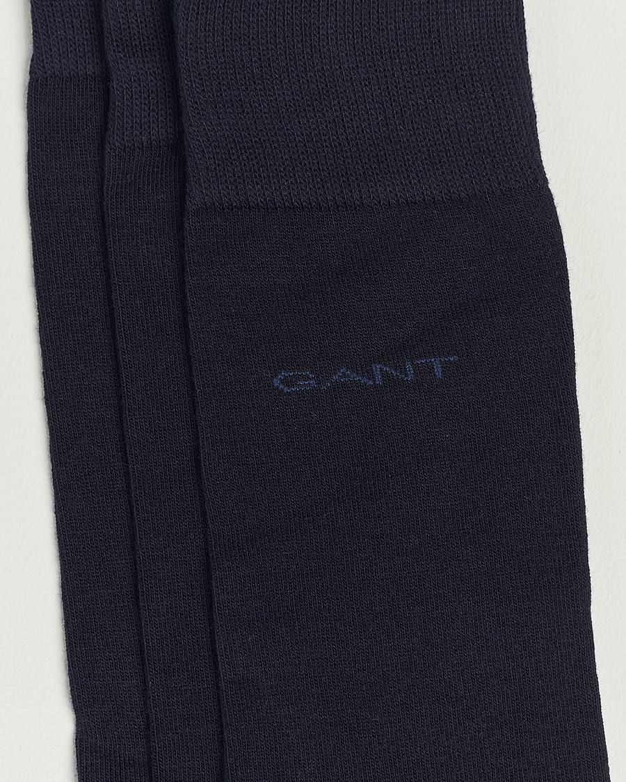 Uomini | Calzini | GANT | 3-Pack Cotton Socks Marine