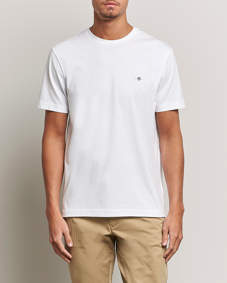 Uomini | Camicie a maniche corte | GANT | The Original Solid T-Shirt White