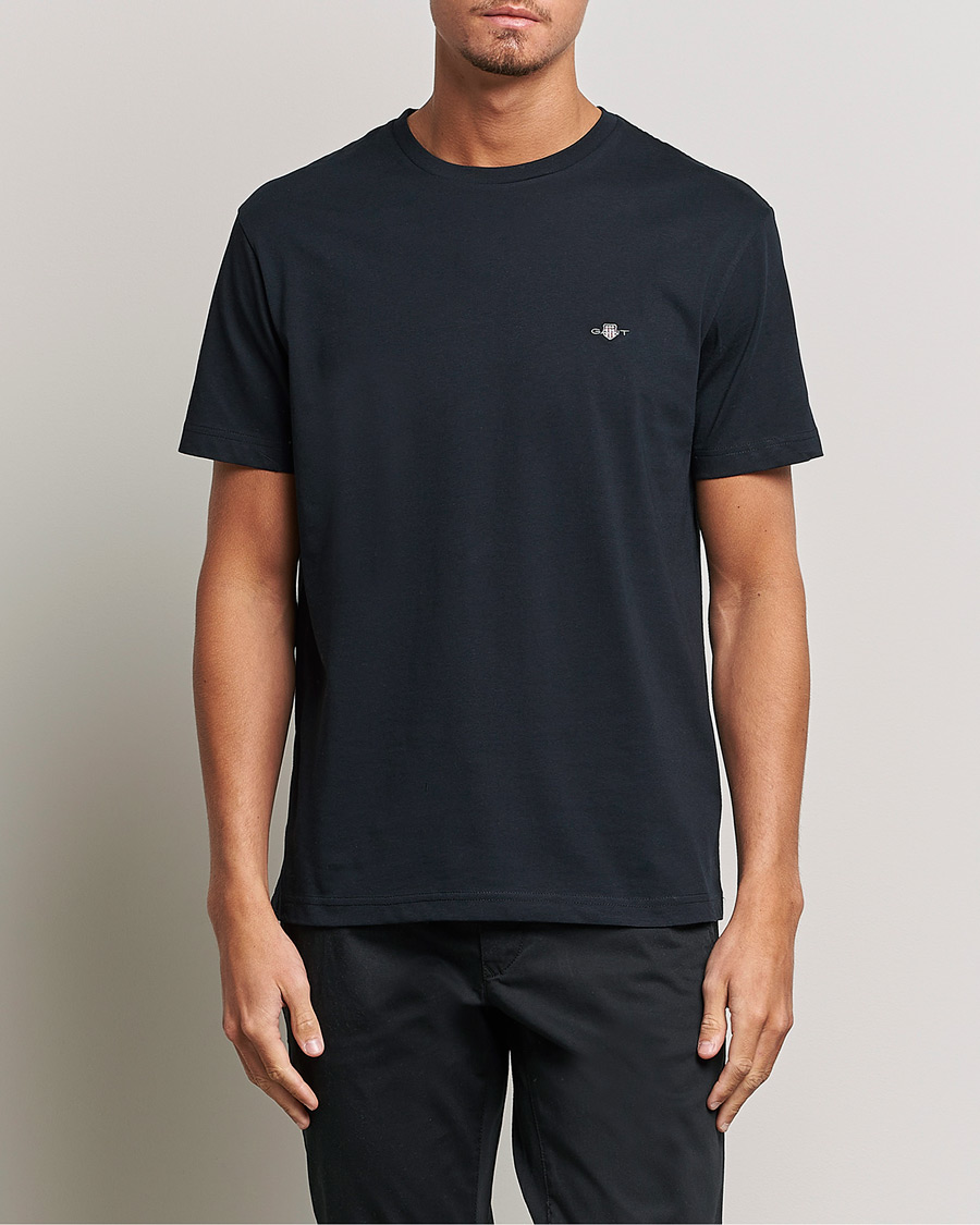 Uomini | Camicie a maniche corte | GANT | The Original Solid T-Shirt Black