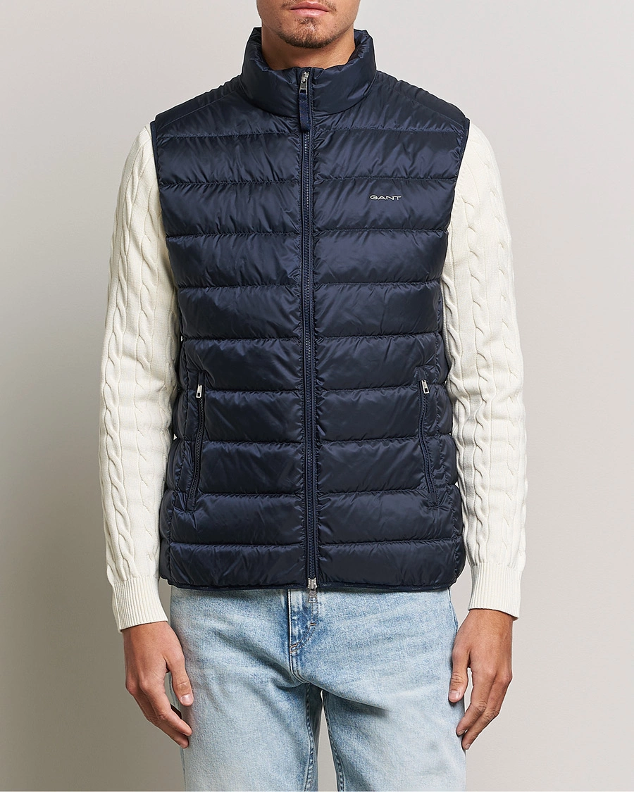 Uomini | Gilet | GANT | The Light Down Gilet Evening Blue