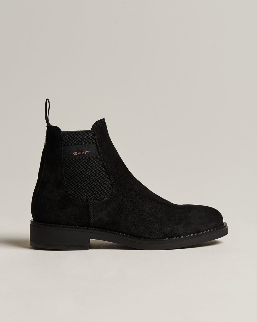Uomini | GANT Prepdale Suede Chelsea Boot Black | GANT | Prepdale Suede Chelsea Boot Black