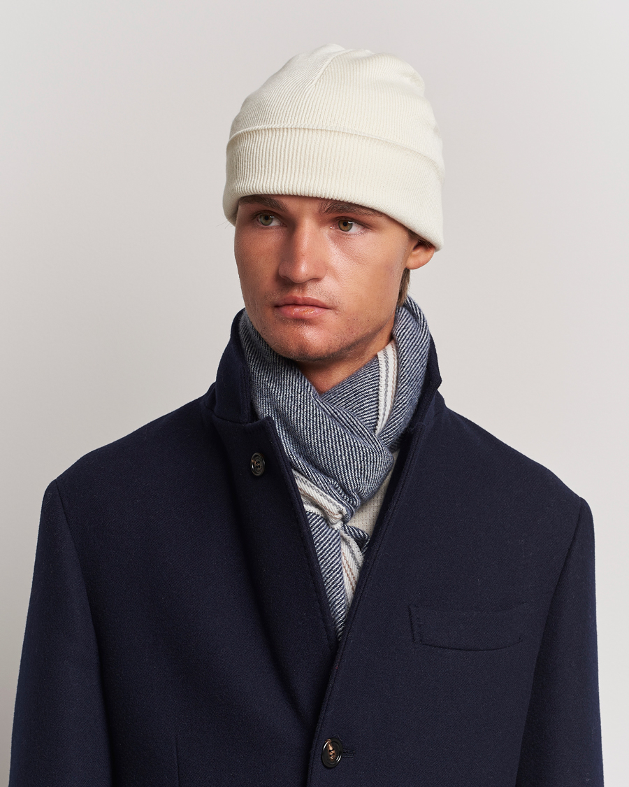 Uomini | Brunello Cucinelli Cashmere Beanie Off White | Brunello Cucinelli | Cashmere Beanie Off White