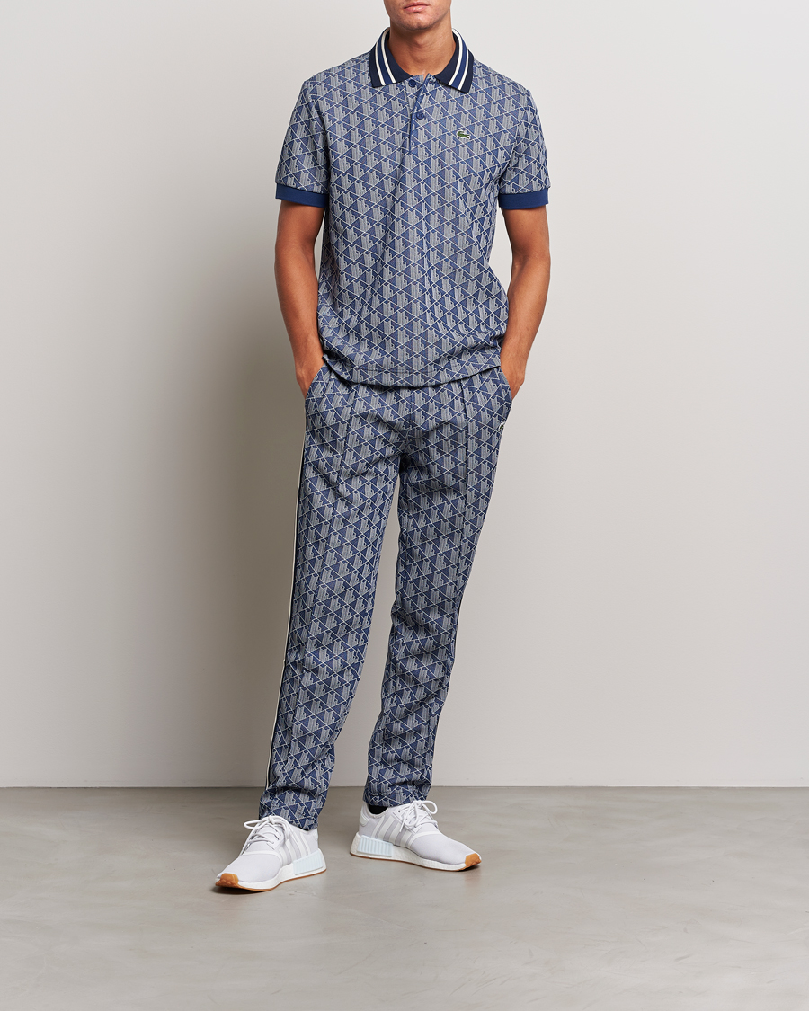 Uomini | Pantaloni | Lacoste | Monogram Tracksuit Pants Methylene/Flour