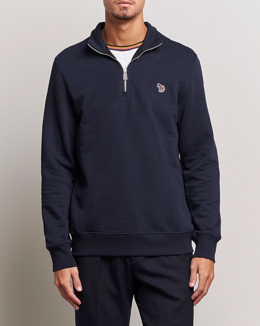 Uomini | Abbigliamento | PS Paul Smith | Zebra Organic Cotton Sweat Half Zip Navy