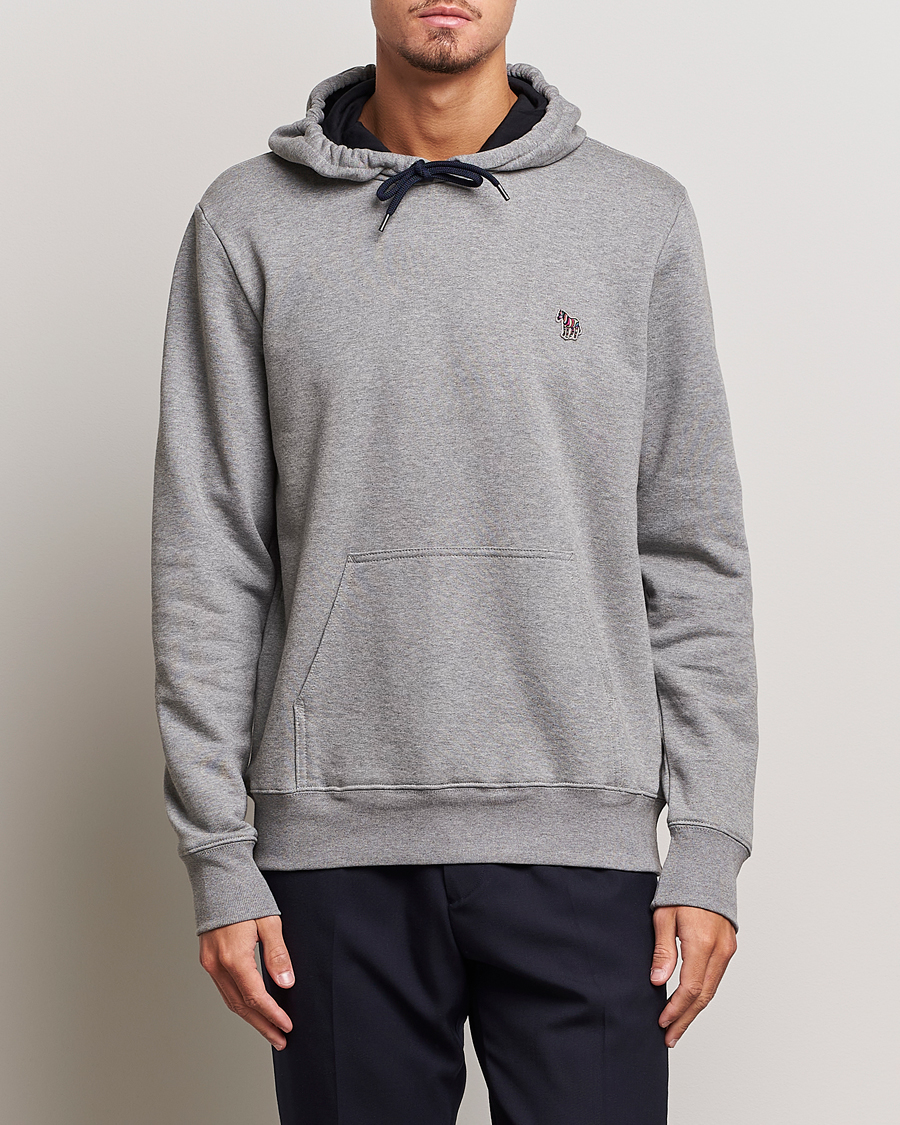 Uomini | Paul Smith | PS Paul Smith | Zebra Organic Cotton Hoodie Grey Melange