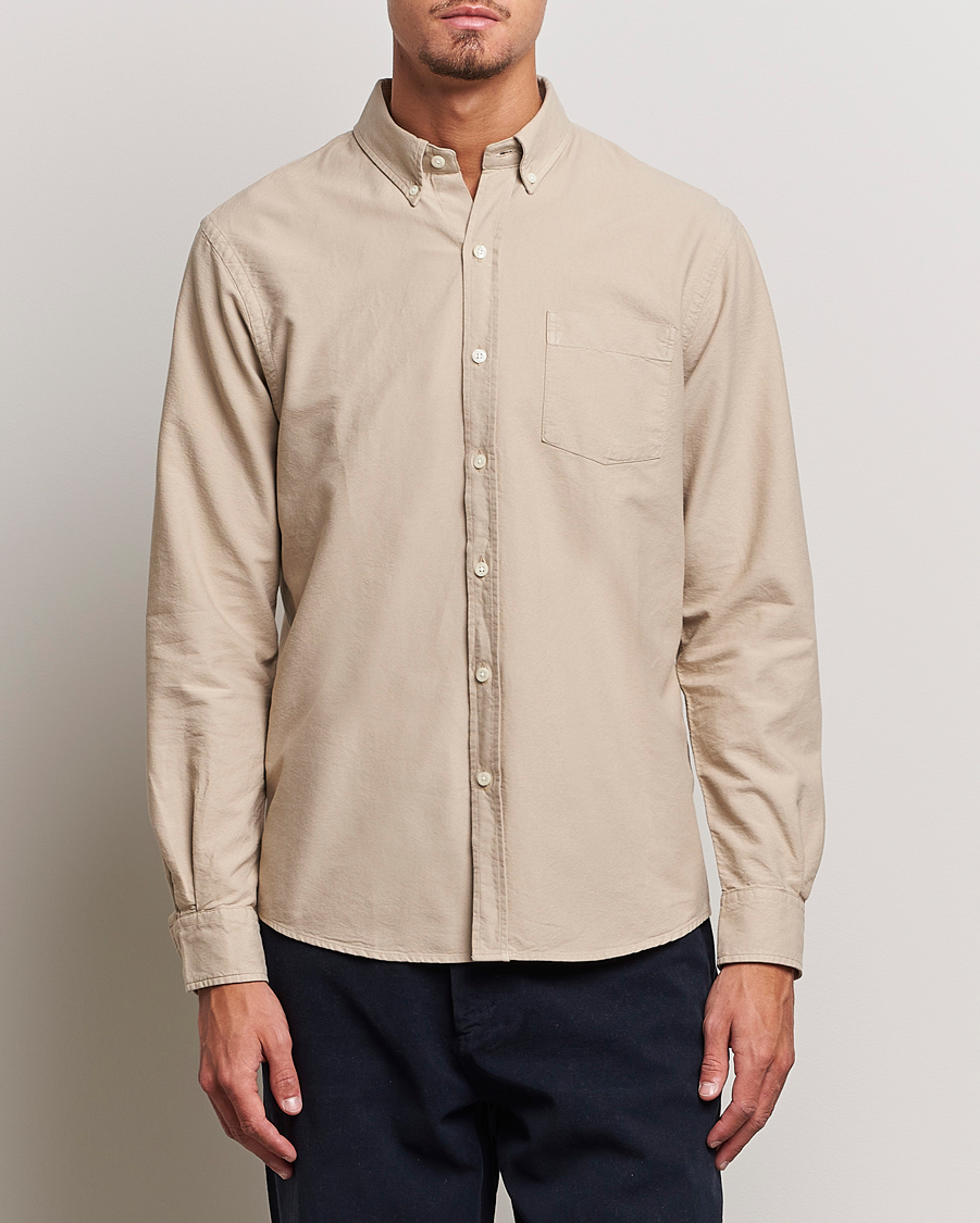 Uomini | Camicie oxford | Colorful Standard | Classic Organic Oxford Button Down Shirt Oyster Grey