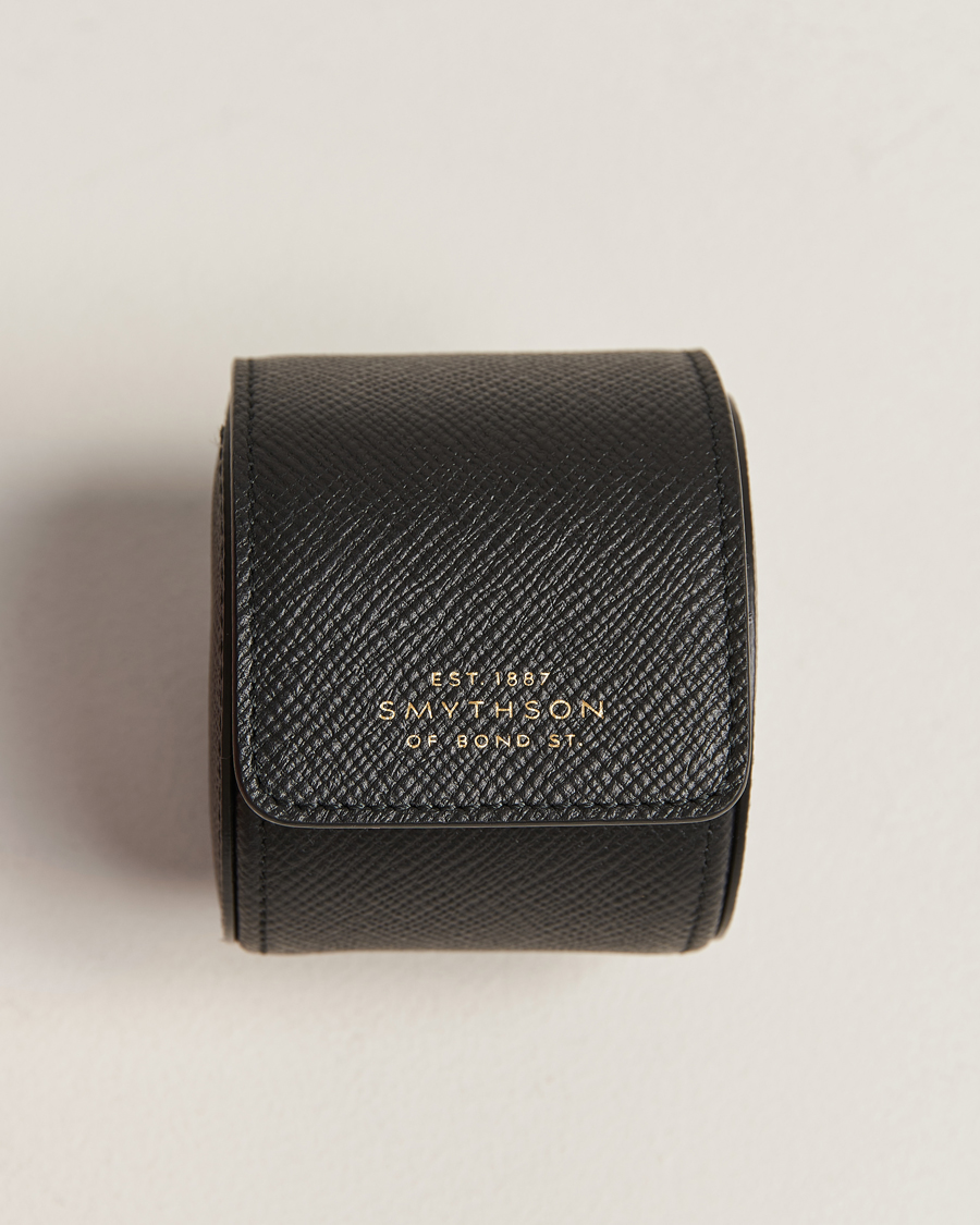 Uomini | Orologi & Portagioielli | Smythson | Panama Single Watch Roll Black