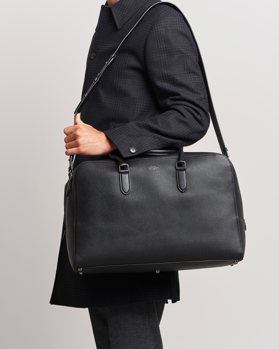 Uomini | Valigie | Smythson | Ludlow Soft Travel Bag Black