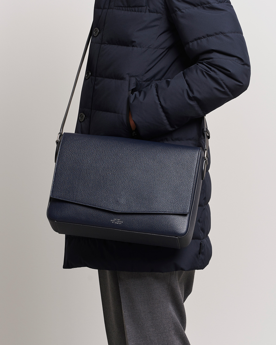 Uomini | Smythson | Smythson | Ludlow Messenger Bag Navy