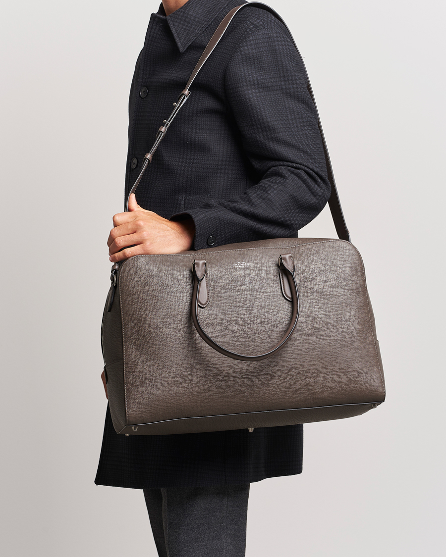 Uomini | Smythson | Smythson | Ludlow Soft Travel Bag Dark Taupe