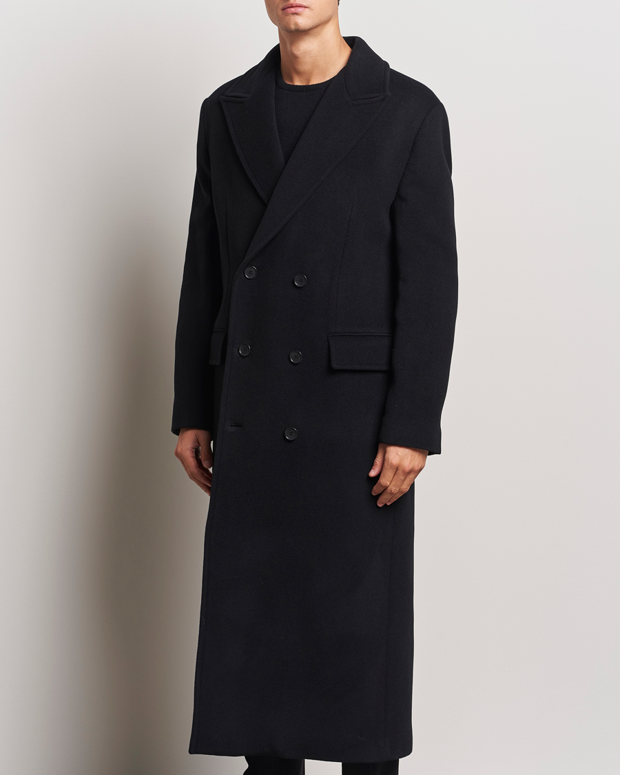 Uomini | Filippa K | Filippa K | Double Breasted Wool Coat Black