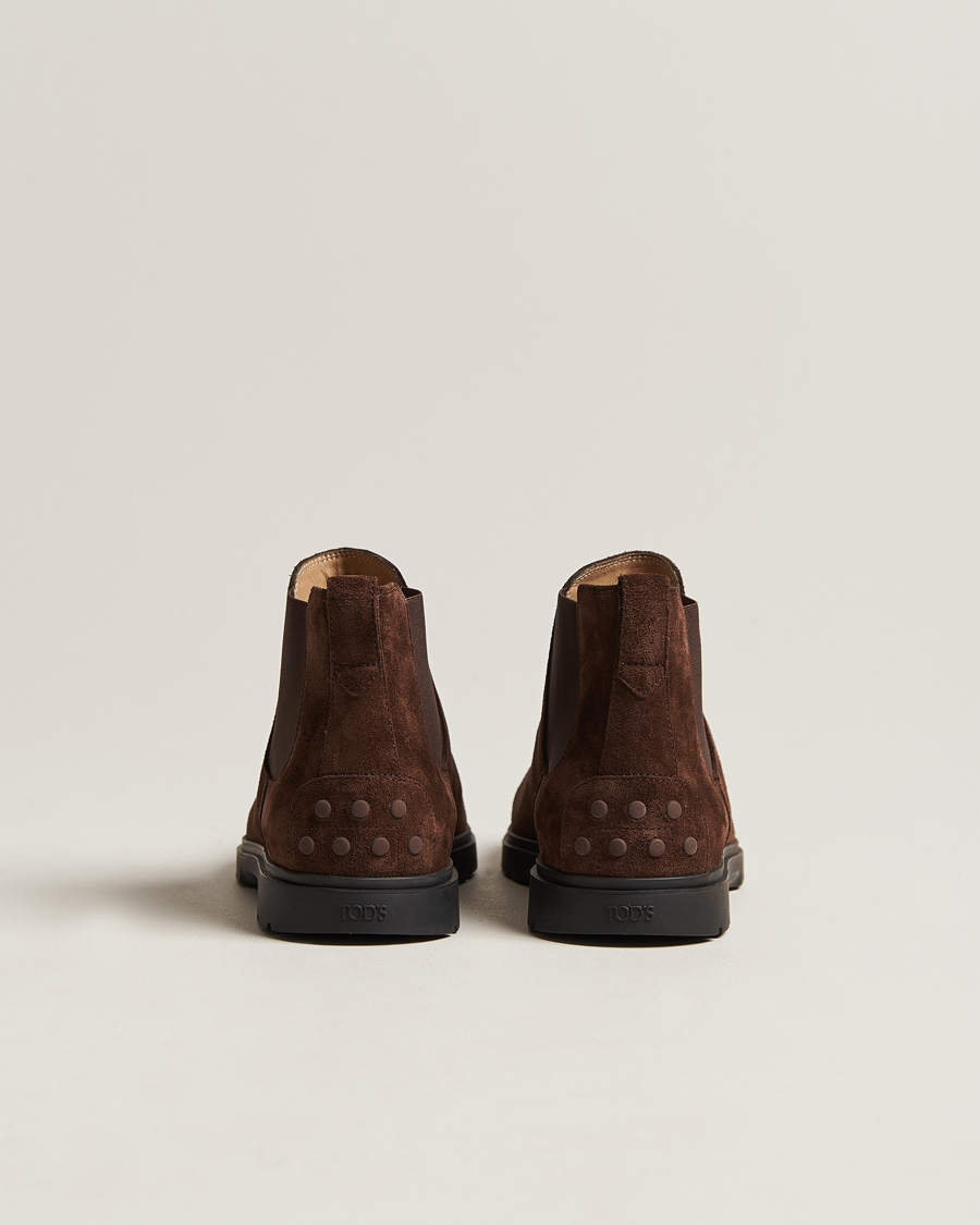 Uomini | Tod's Tronchetto Chelsea Boots Dark Brown Suede | Tod's | Tronchetto Chelsea Boots Dark Brown Suede