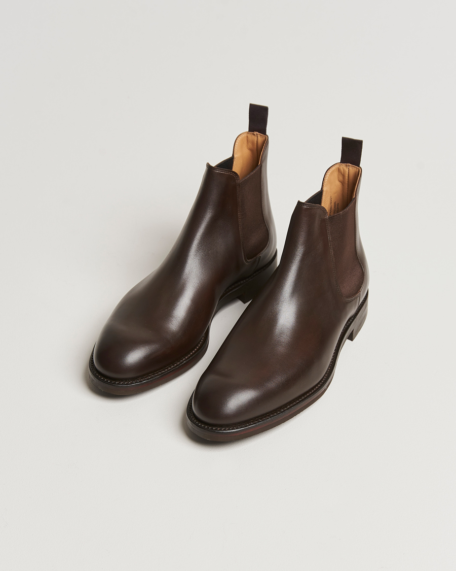 Uomini |  | Crockett & Jones | Chelsea 5 Dk Brown Wax Calf