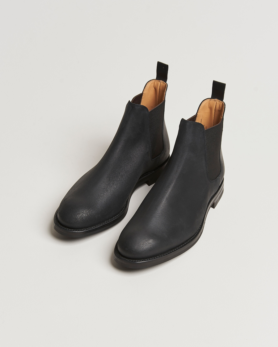 Uomini | Crockett & Jones | Crockett & Jones | Chelsea 5 Black Rough-Out Suede