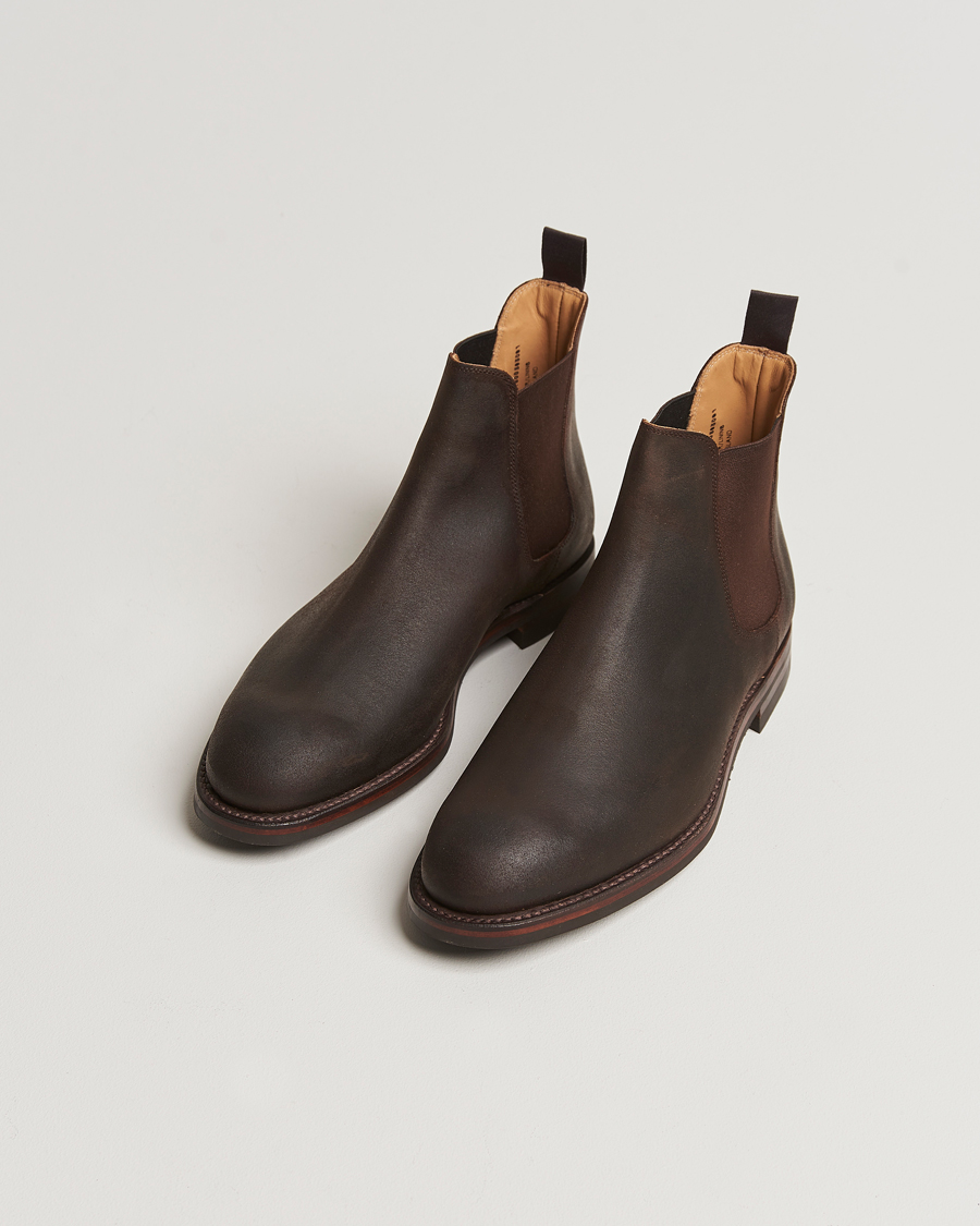 Uomini | Crockett & Jones | Crockett & Jones | Chelsea 5 Dk Brown Rough-Out Suede