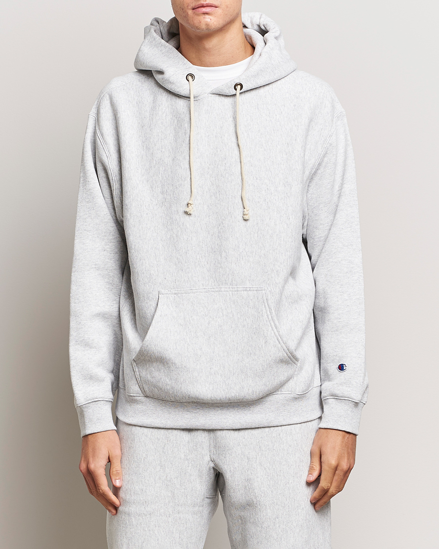 Uomini |  | Champion | Reverse Weave Soft Fleece Hoodie Grey Melange