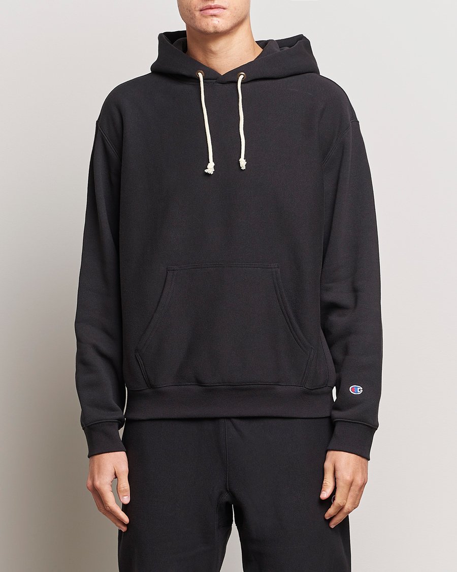 Uomini |  | Champion | Reverse Weave Soft Fleece Hoodie Black Beauty