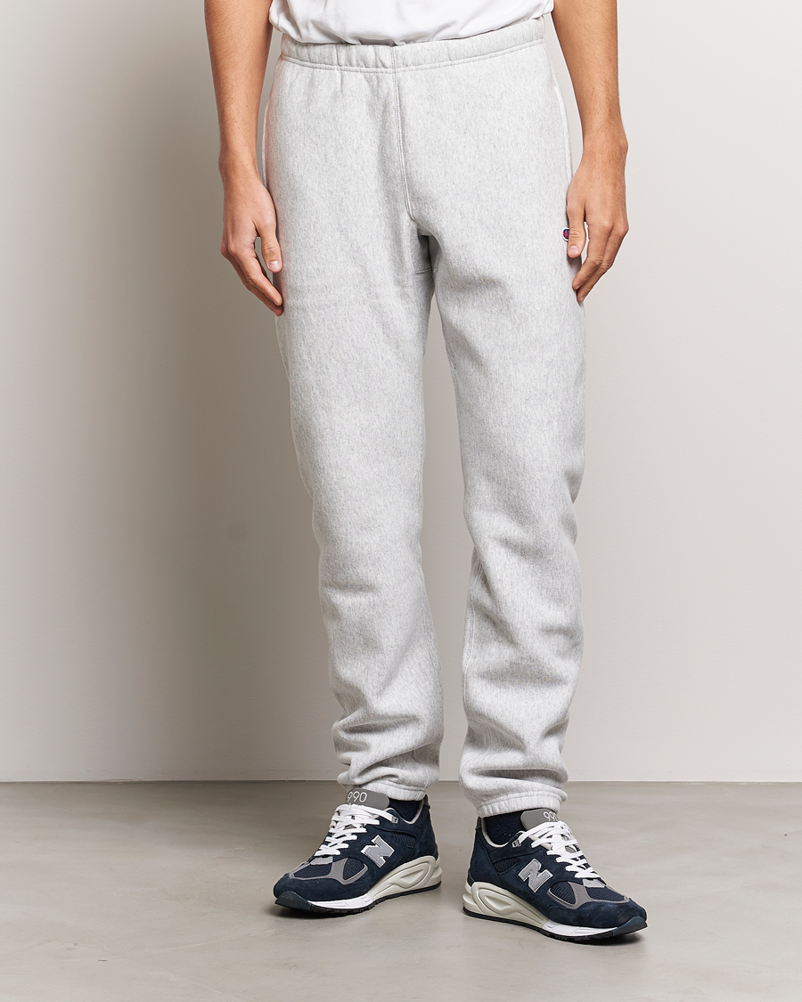 Uomini | Pantaloni | Champion | Reverse Weave Soft Fleece Sweatpants Grey Melange