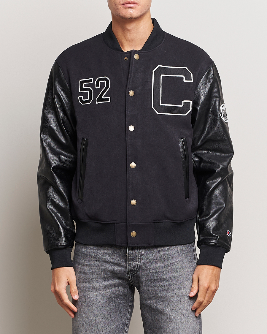 Uomini | Giacche | Champion | Archive Varsity Bomber Jacket Black Beauty