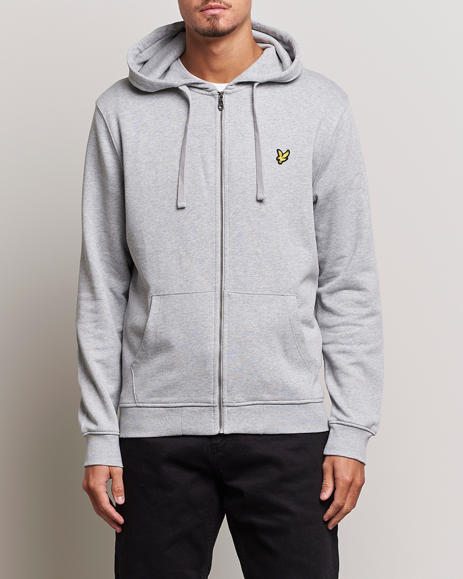 Uomini | Full-zip | Lyle & Scott | Full Zip Hoodie Light Grey