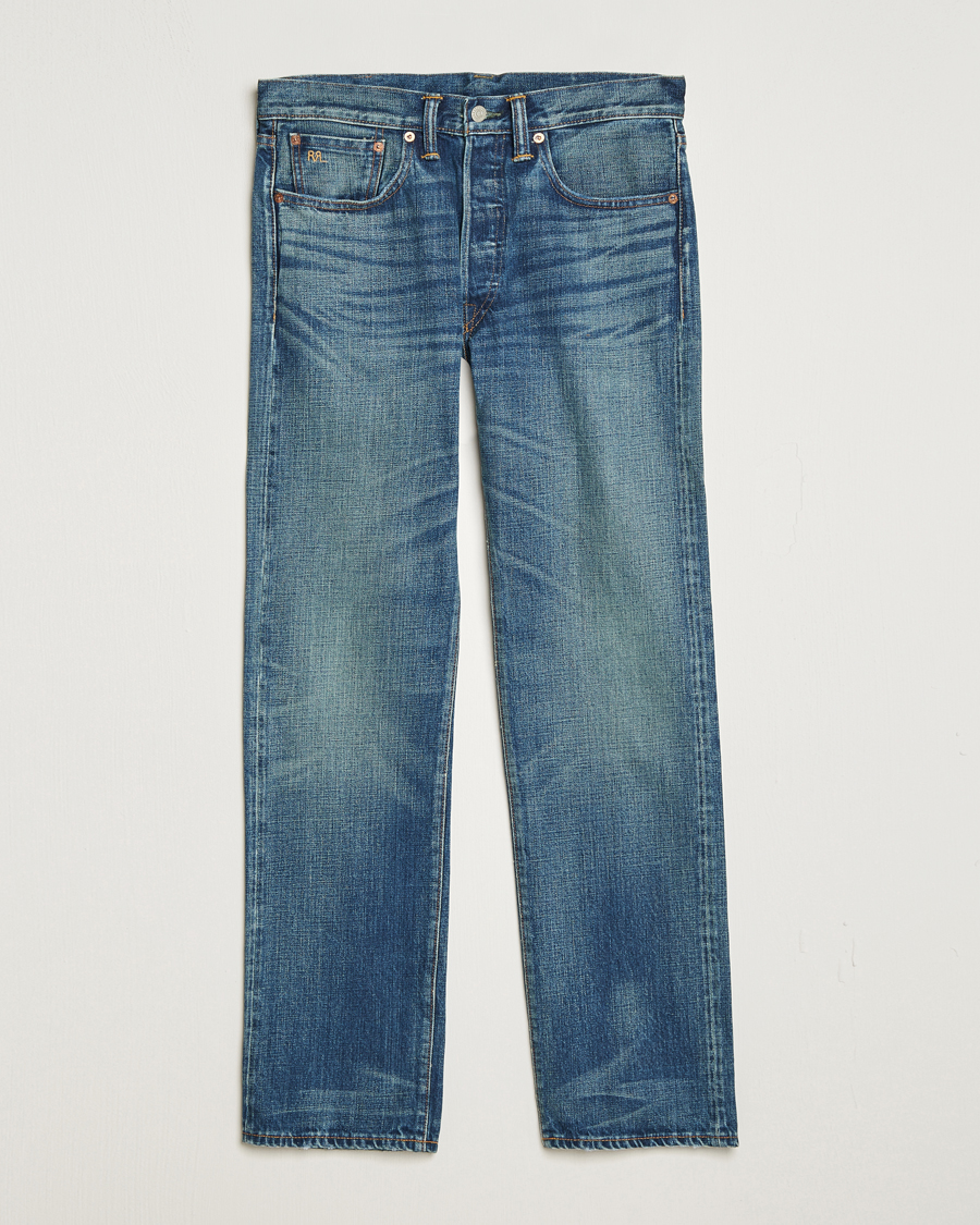 Uomini | Jeans | RRL | Straight Fit 5-Pocket Denim Once Washed