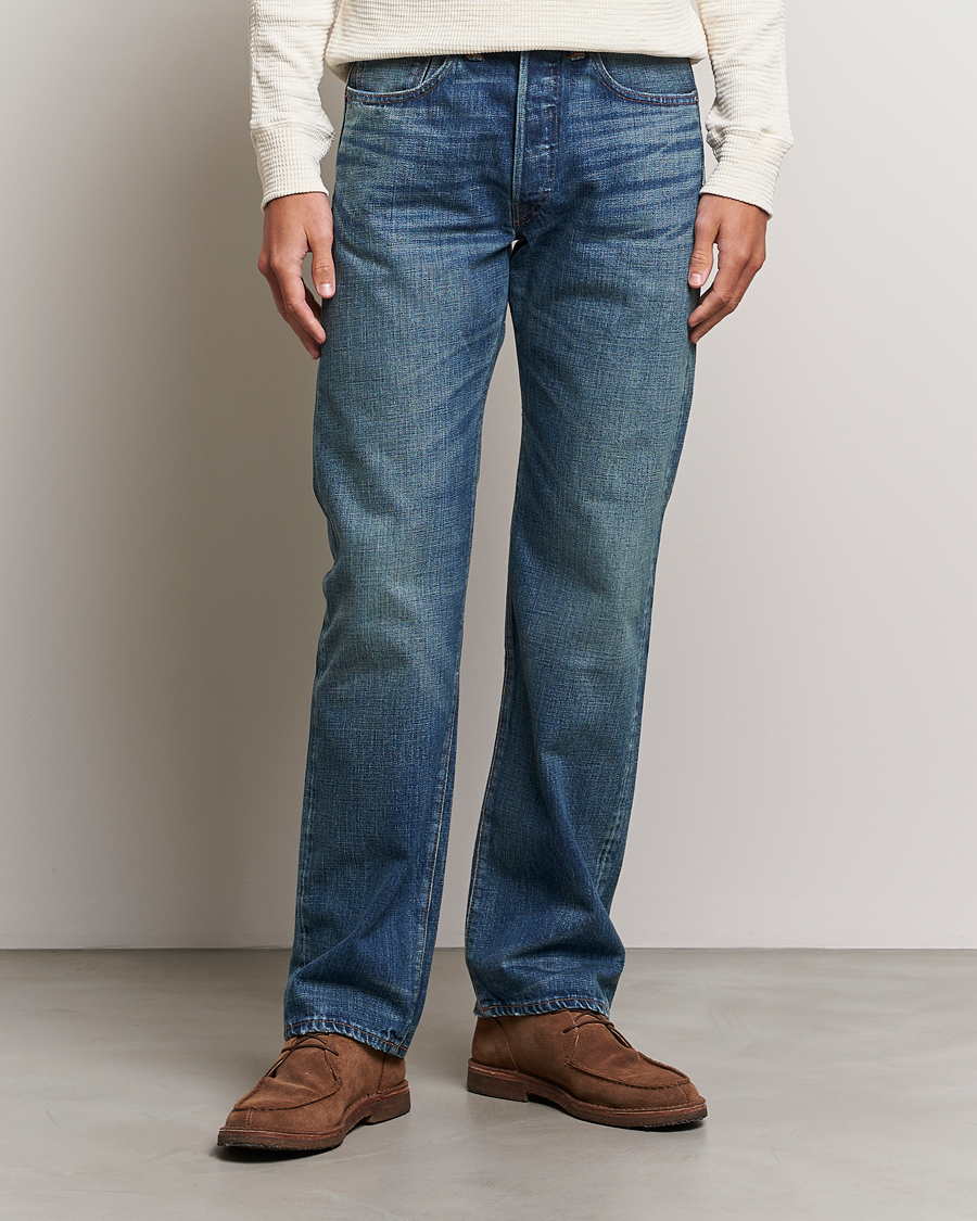 Uomini | Jeans | RRL | Straight Fit 5-Pocket Denim Once Washed