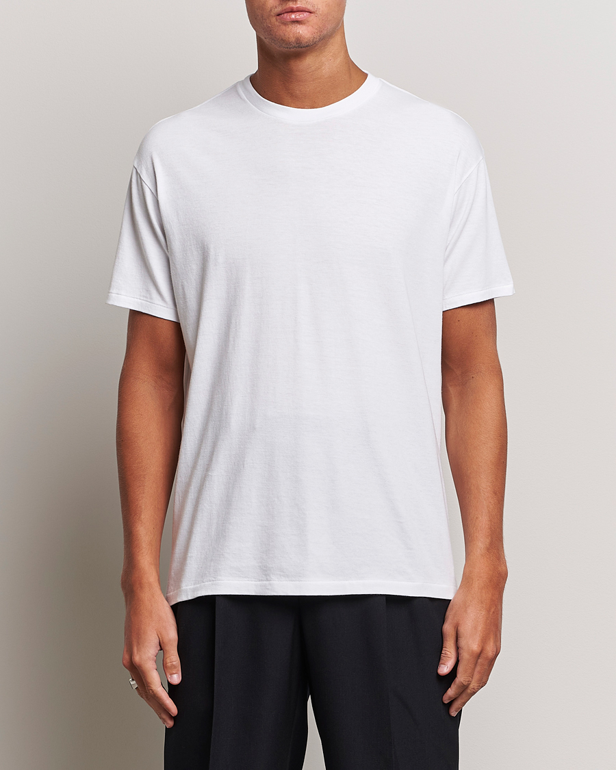 Uomini | T-Shirts | Auralee | Seamless Crew Neck T-Shirt White