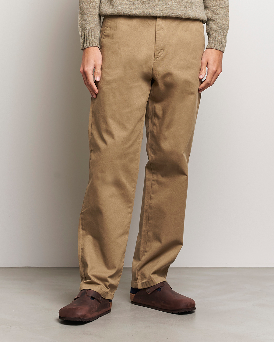 Uomini | Contemporary Creators | Samsøe Samsøe | Johnny Cotton Trousers Covert Green