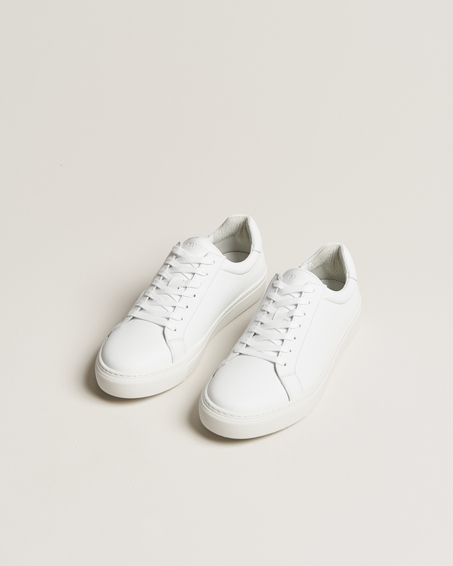 Uomini |  | Samsøe Samsøe | Saharry Leather Sneakers White