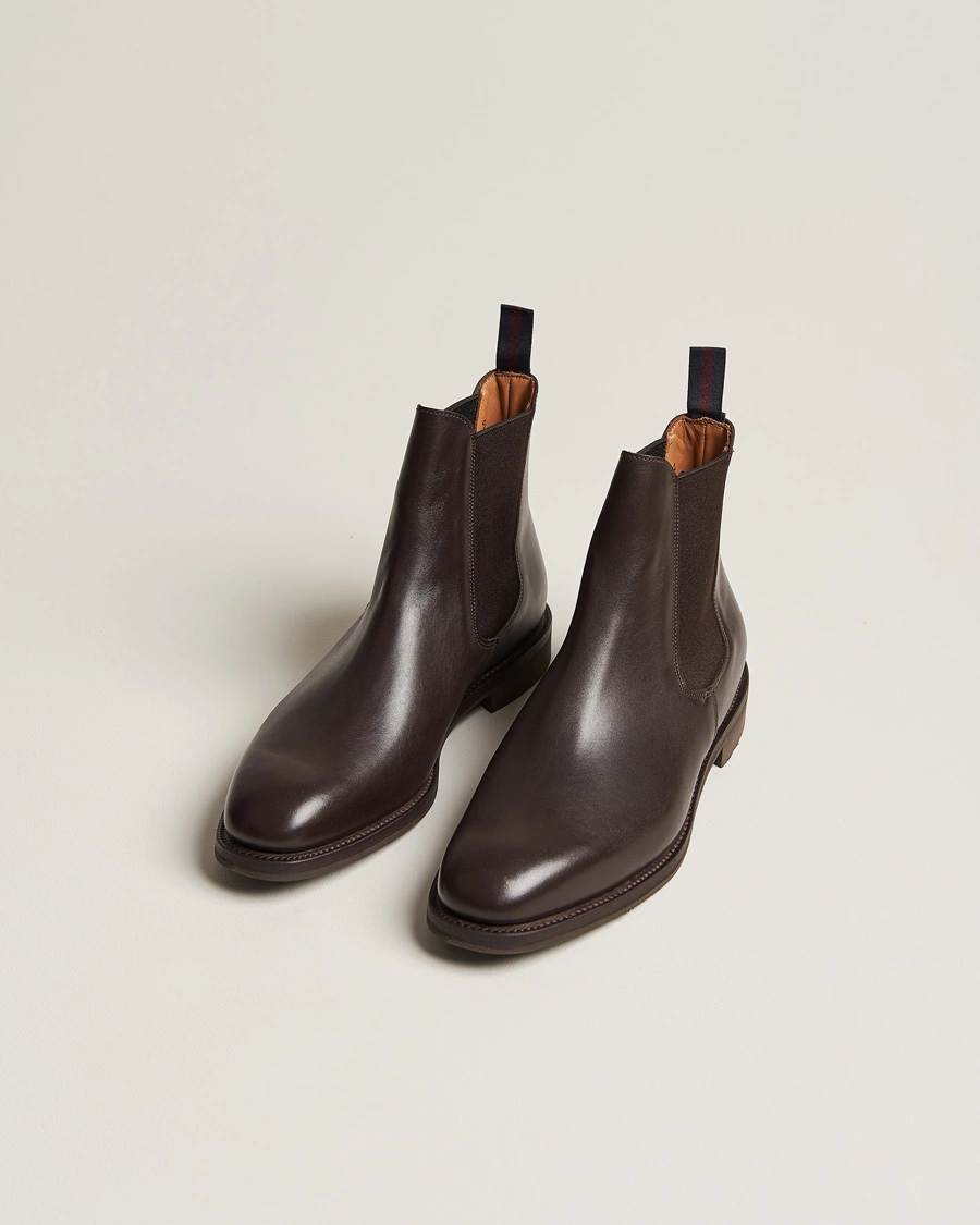 Uomini | Stivali chelsea | Sanders | Liam Chelsea Boot Dark Brown Calf