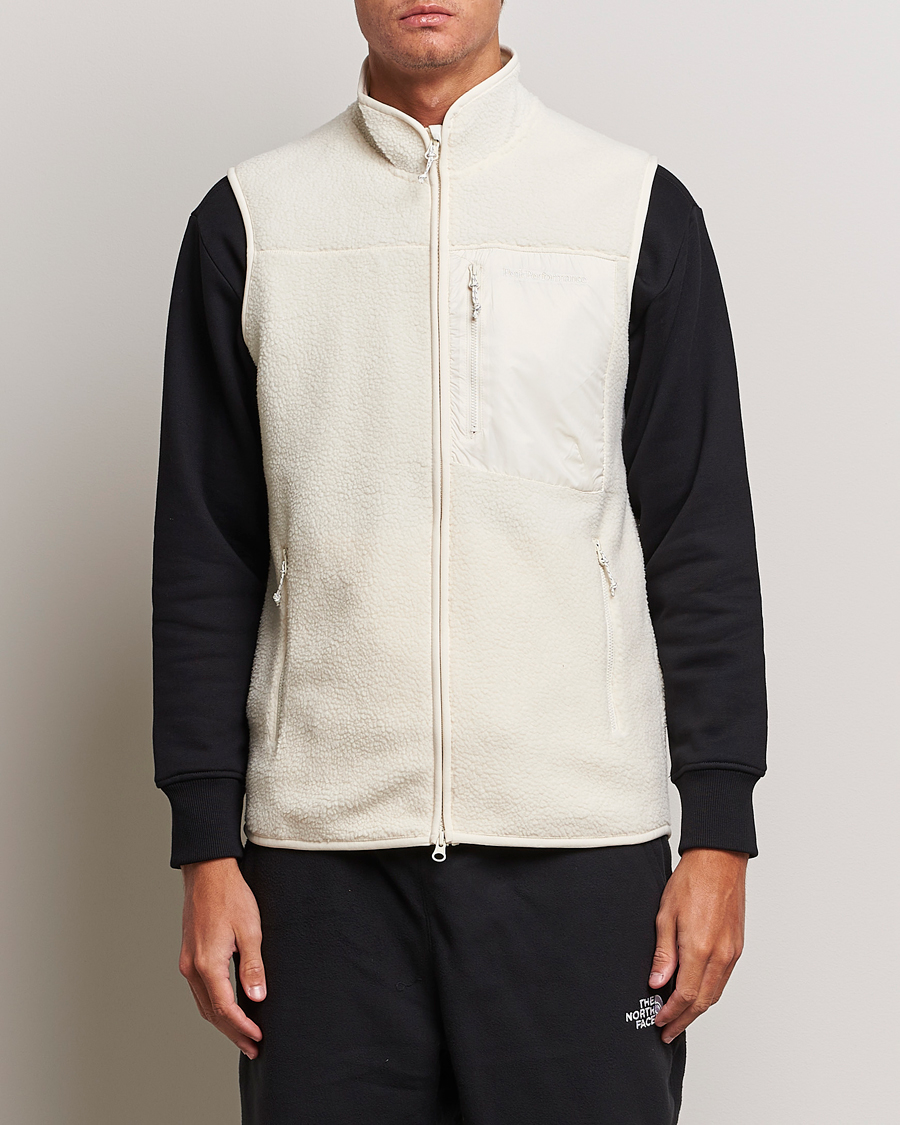 Uomini | Gilet in pile | Peak Performance | Pile Vest Vintage White