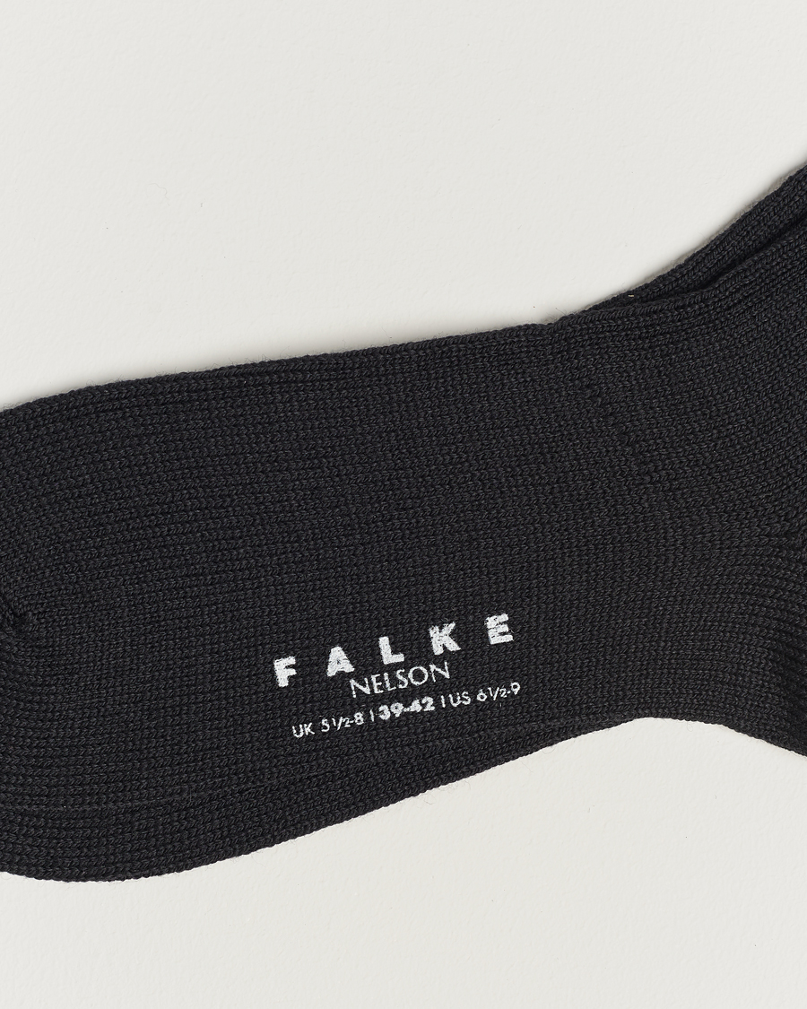 Uomini | Calzini | Falke | Nelson Wool Boot Sock Black