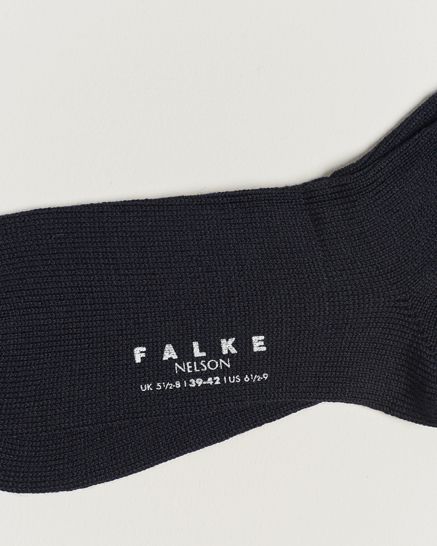 Uomini |  | Falke | Nelson Wool Boot Sock Dark Navy