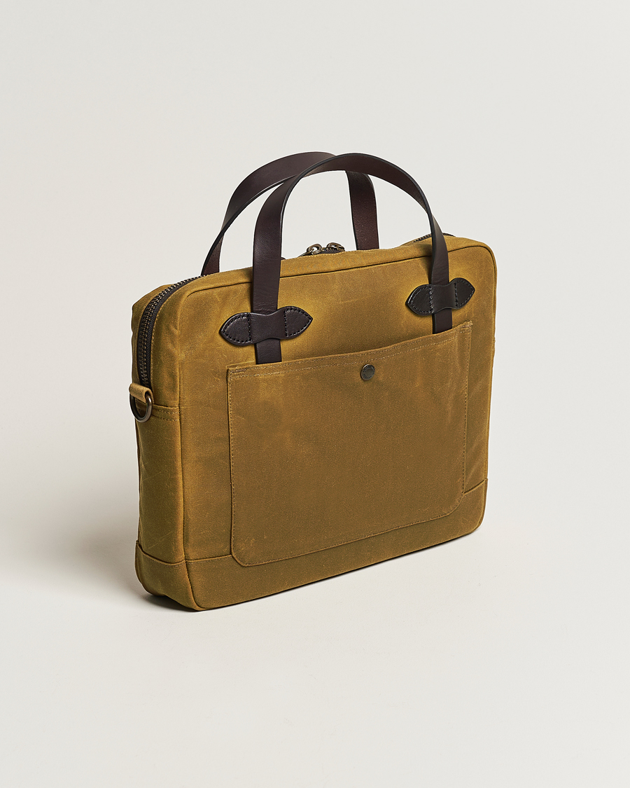 Uomini | American Heritage | Filson | Tin Cloth Compact Briefcase Dark Tan