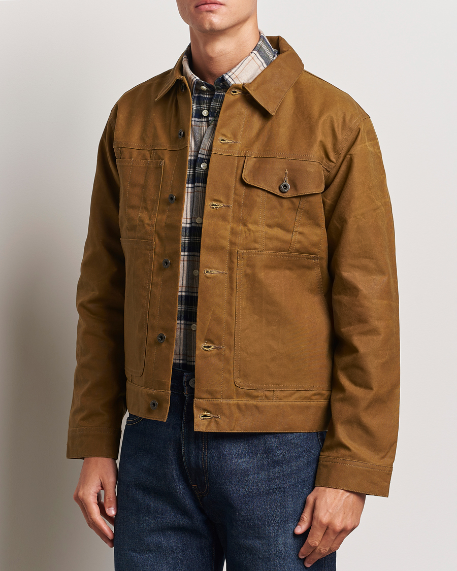 Uomini | Outdoor | Filson | Short Lined Tin Cloth Cruiser Dark Tan