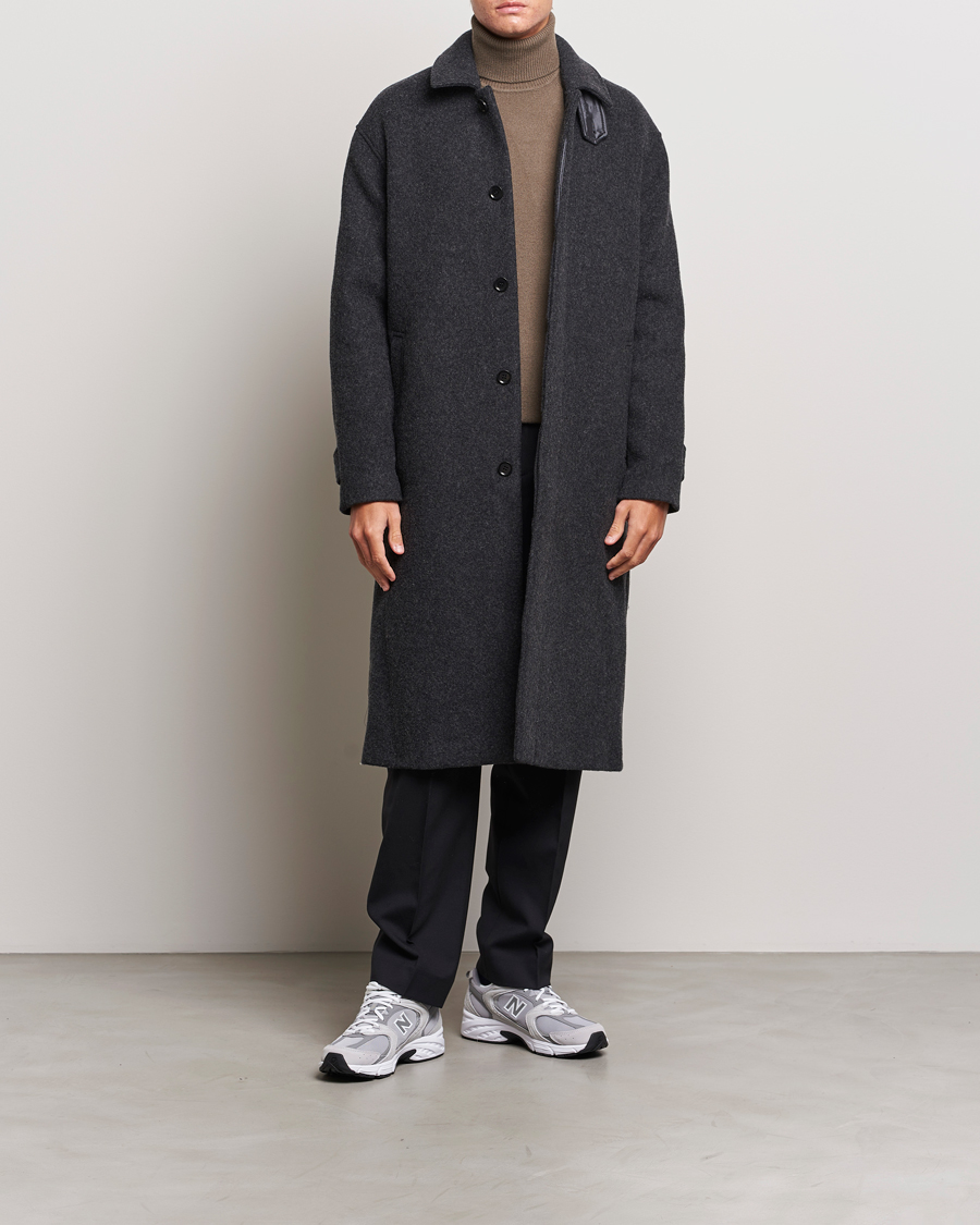 Uomini | Giacche | Samsøe Samsøe | Samsøe & Samsøe Jacob Coat Black Melange