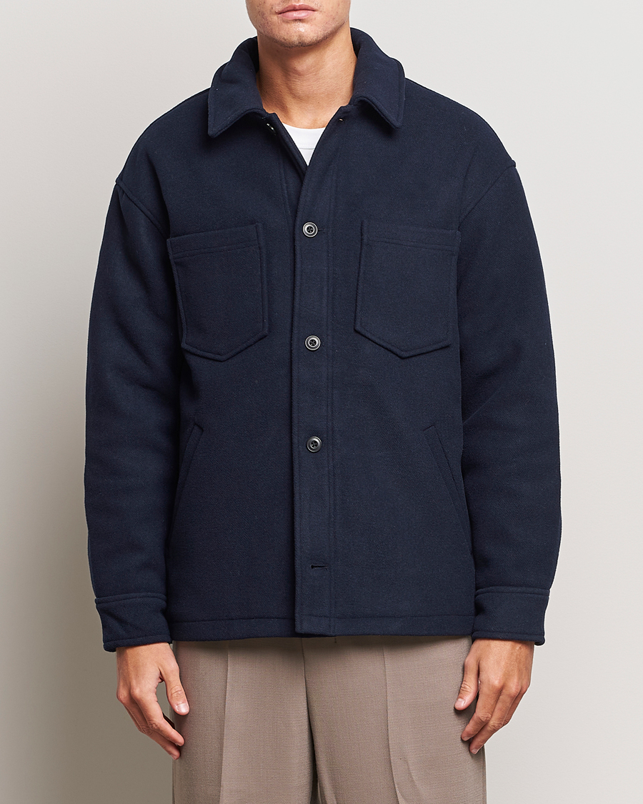 Uomini | Giacche minimaliste | Samsøe Samsøe | Pally Padded Shirt Jacket Salute Navy